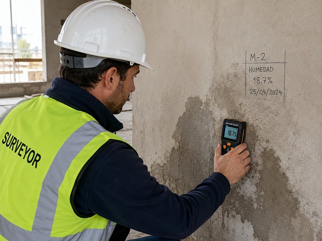 Surveyor inspecting a property in Mallorca